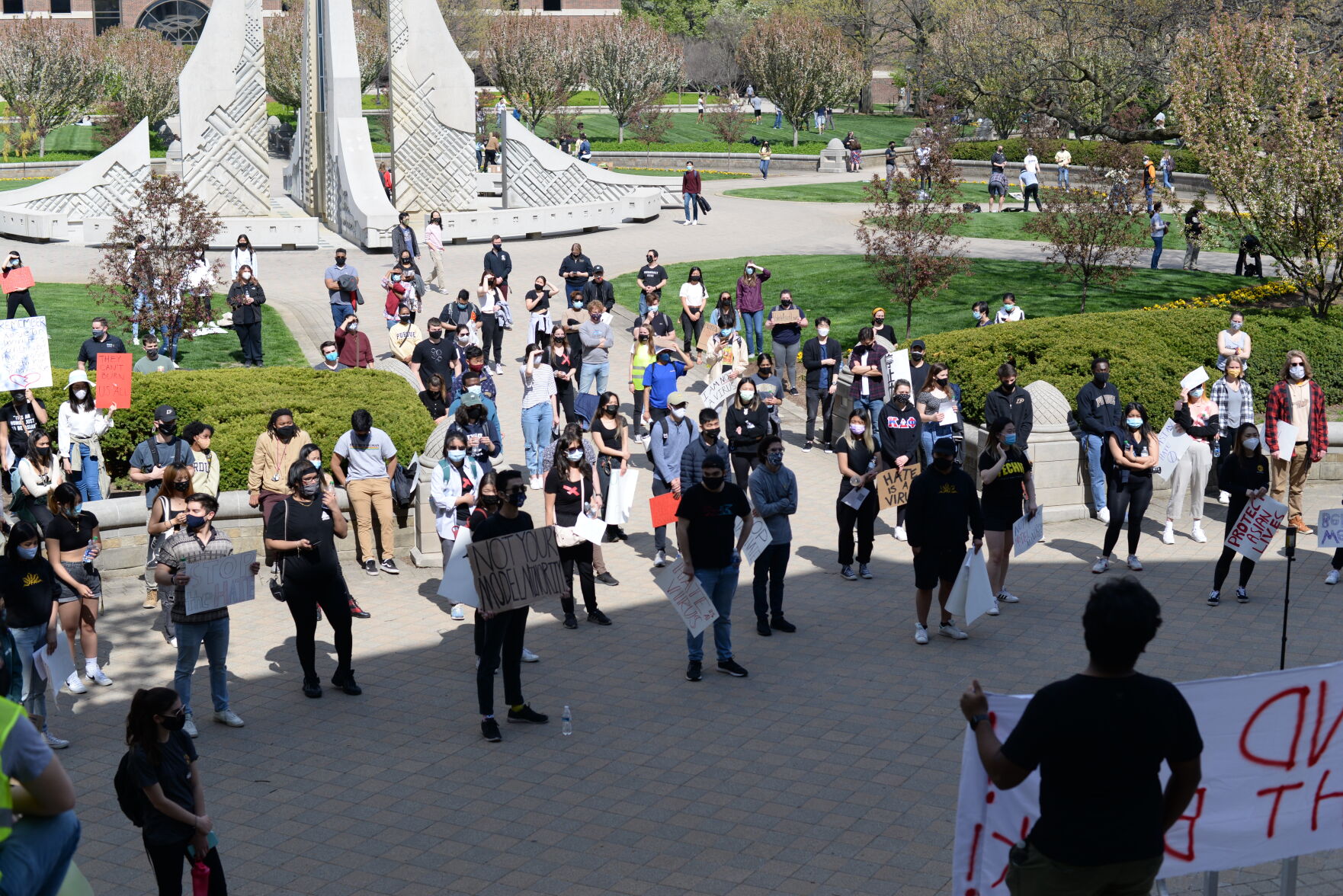 4/16/21 AAPI Rally, Crowd at Hovde